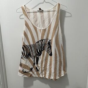 Banana republic women’s zebra tank